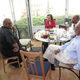 Mike Hodge is shown at left in 2012 with Bobbi Bowman, Richard Prince and Leon Dash at the Rockville, Md., home of Ivan C. Brandon as members of the Metro Seven joined other Washington Post alumni and friends to commemorate the Seven’s 40th anniversary.